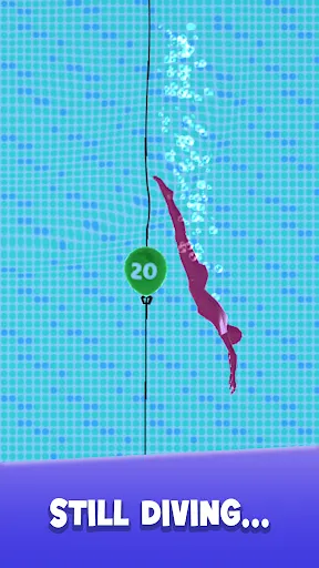 Gameplay screenshot 2 from Purple Diver - Sports game